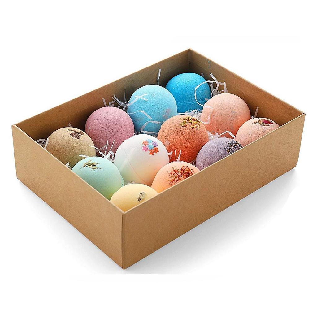 Renkli banyo bombaları seti (12x100 gr), Çok Renkli Köpük Banyo Bomba Seti, Seyşeller Tütsü