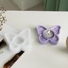 3 Stück Schmetterling Blume Herzform Silikonform Kerzenständer Epoxidharz Formen Frühling Dekoration Handgefertigte Kerzenhalterform