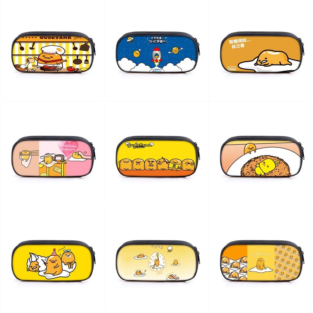 Egg Yolk Gudetama Pencil Case With Large Capacity Nylon Organizer For Students And Office Use