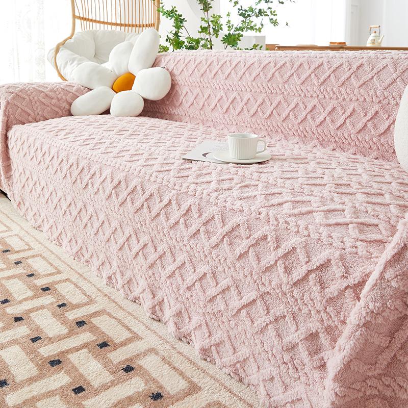 Sofa Cover Cloth New Sofa Towel Gray High-end Back Armrest Towel Plush Cover Dustproof Full Cover Blanket