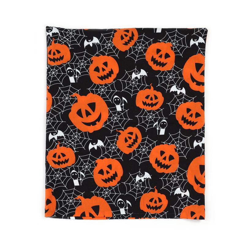 

New Halloween Chair Cover Halloween Decoration Accessories House Party Pumpkin Bat Chair Backrest Cloth Cover Halloween Theme