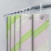 Modern Bath Shower Curtain Set: Soft Pastel Green Pink Striped Waterproof Fabric Decorative Bathroom Closures Blue Color Availab