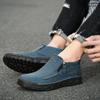 Handmade Split Leather Boots Men Shoes Comfortable Ankle Boots For Men Casual Shoes Large Size Tooling Shoes