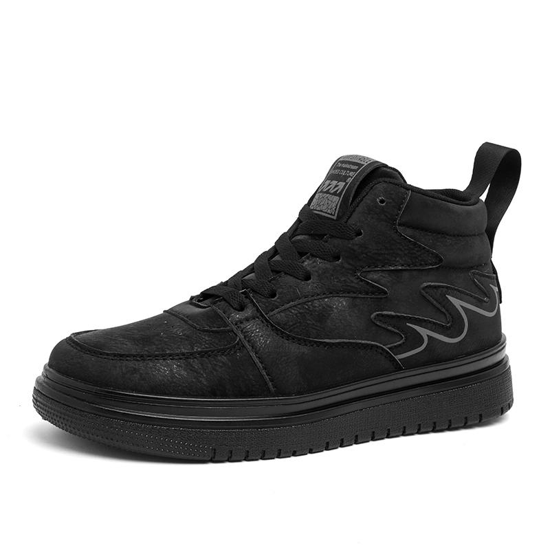 Fashion Brown Men's High Top Sneakers Quality Men's Skateboard Shoes Platform Casual Mens Designer Sneakers Zapatillas Hombre