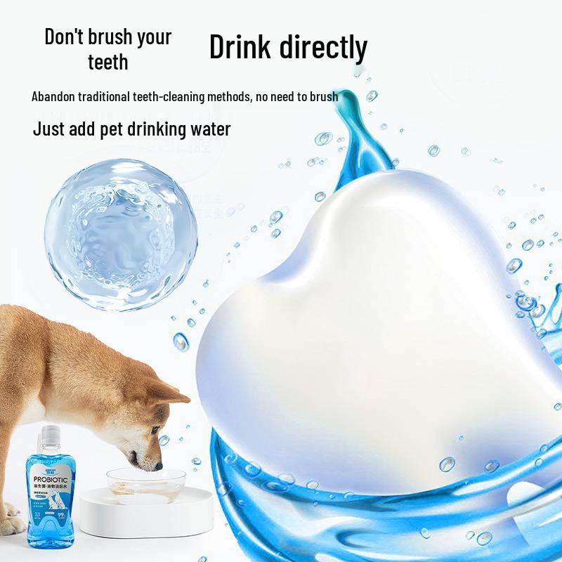 Soten Pet Probiotický Osvěžovač Dechu: Jedlá ústní voda pro psy a kočky - Čištění zubů a odstraňování zubního kamene