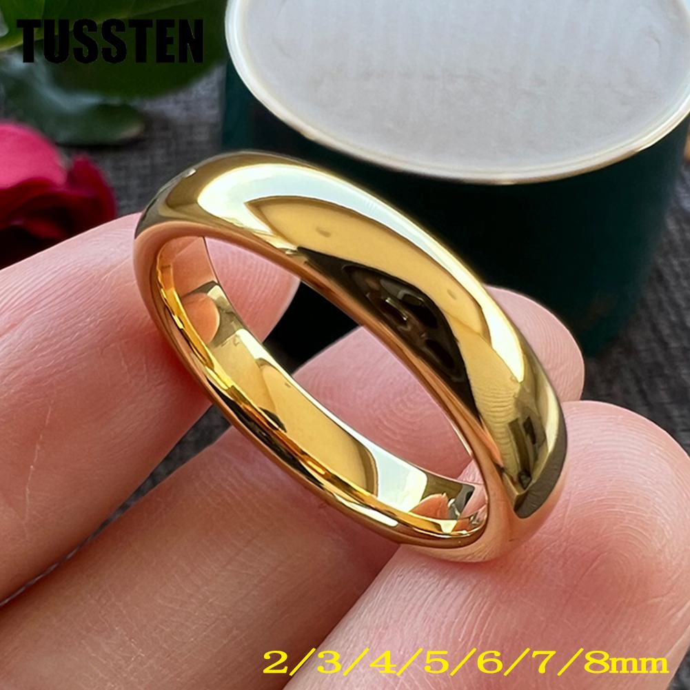 TUSSTEN 2-10MM Herren Damen Ring Ehering Gewölbt Poliert Komfort Passform