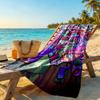 Digital Circus Personalized Text Beach Towel Quick-Dry Soft Microfiber Perfect for Traveling Yoga Camping and Swimming
