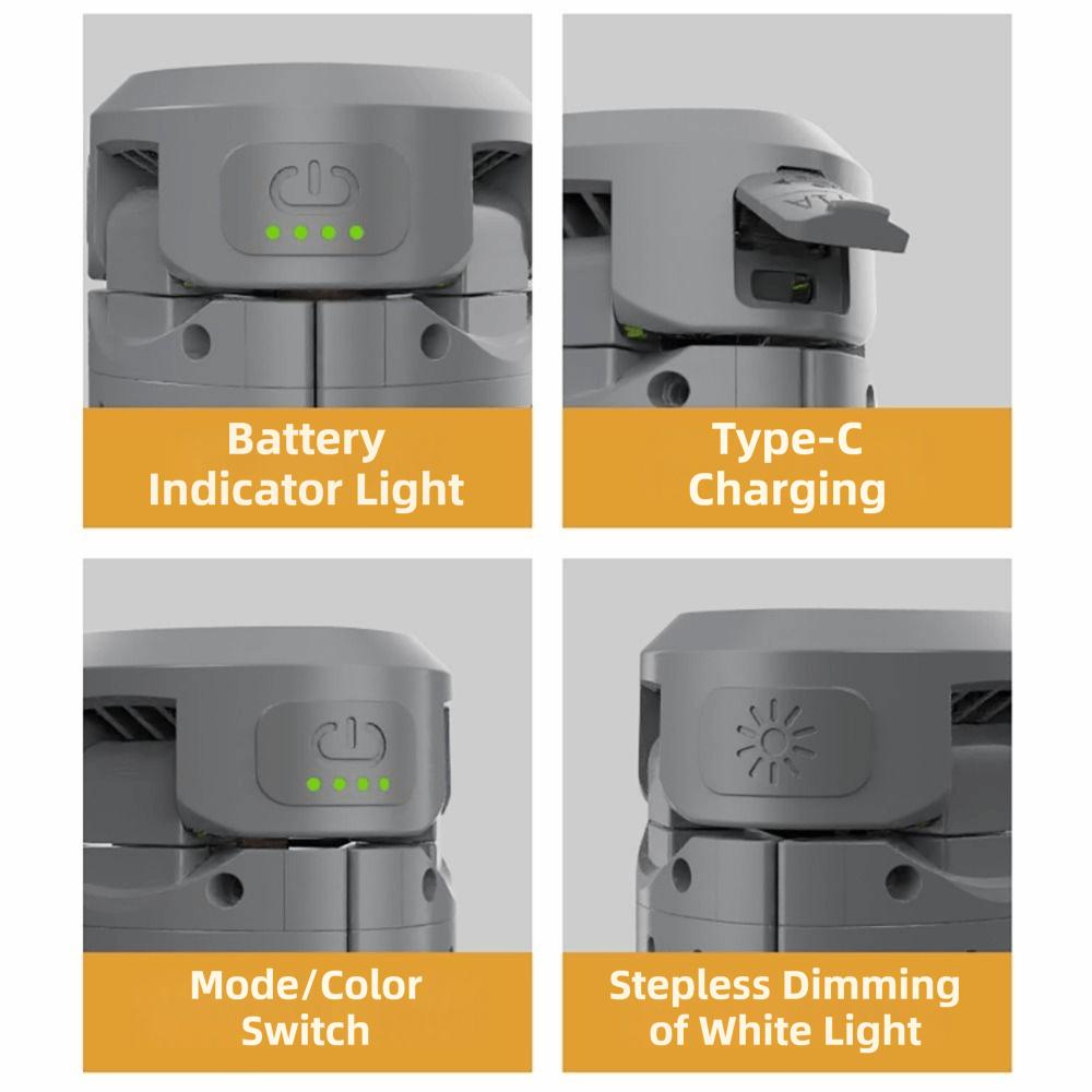 Stepless Dimming Folding Camping Light Multi-color Lighting Outdoor Waterproof Lamp  Camping Use