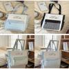 Cute Cat Pattern Crossbody Bag For Students With Embroidery And Zipper Closure