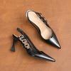 Fashion New Design Women Pumps High Heeled Sandals Pointed Toe Marry Jane Shoes High Quality Pu Heels Fashion Ladies Shoes 2025