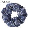 5pcs/lot Hair Holder Headwear Cute Sweet Accessories Elastic Scrunchies Grandes Ties Print Ditsy Floral Women Girls Scrunchy