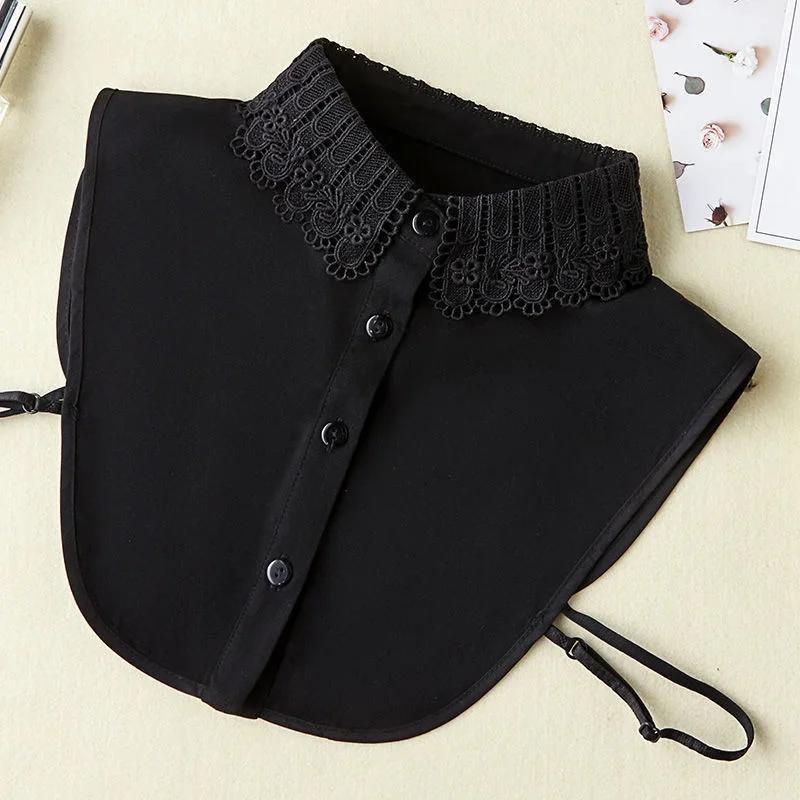 Fake Collar New Women Spring Autumn Versatile Sweaters Fashion Trend Lace Chiffon Popular Western Decorative