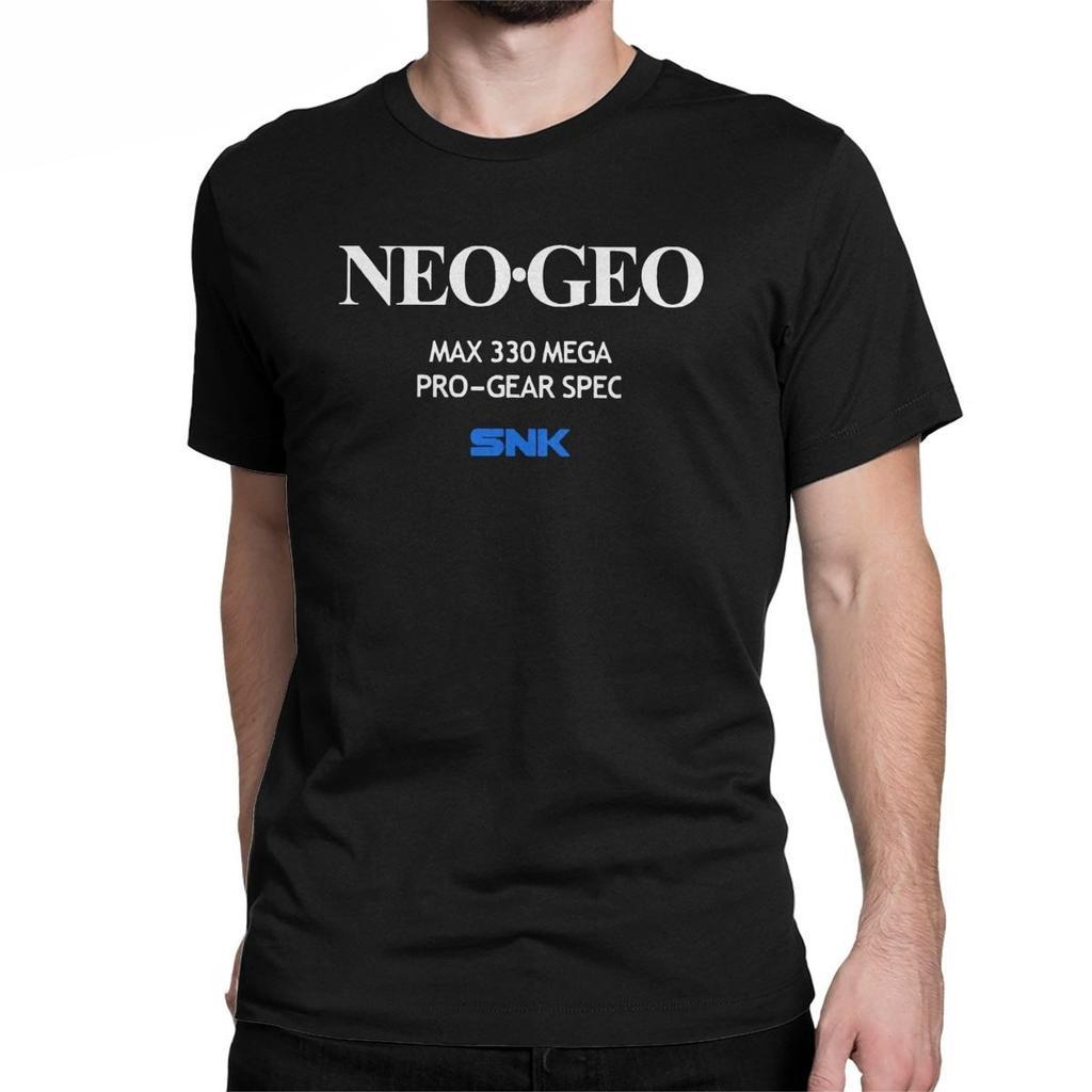 Streetwear Casual Funny Fatal Fury Neo Geo Startup Screen T Shirt Men Round Collar Cotton Short Sleeve Oversized Male Tees Tops