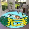 Pippi Longstocking Round Area Rug,Carpet Rug for Living Room Bedroom Sofa Playroom Decor,Non-slip Floor Mat