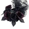 Rose Lace Headband for Women, Gothic Costume Headpiece for Halloween Parties, Cosplay Styling, Stage and Photo Looks