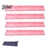 Mahjong Accessory 1/4Pcs Rack with Magnetic Pusher & Storage Bag Scalloped Acrylic Mah Table Organizer Jongg Tile Holder Bar Gift for American