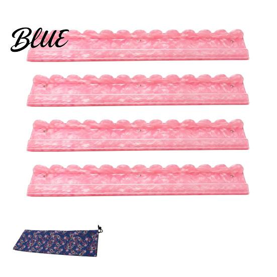 Mahjong Accessory 1/4Pcs Rack with Magnetic Pusher & Storage Bag Scalloped Acrylic Mah Table Organizer Jongg Tile Holder Bar Gift for American