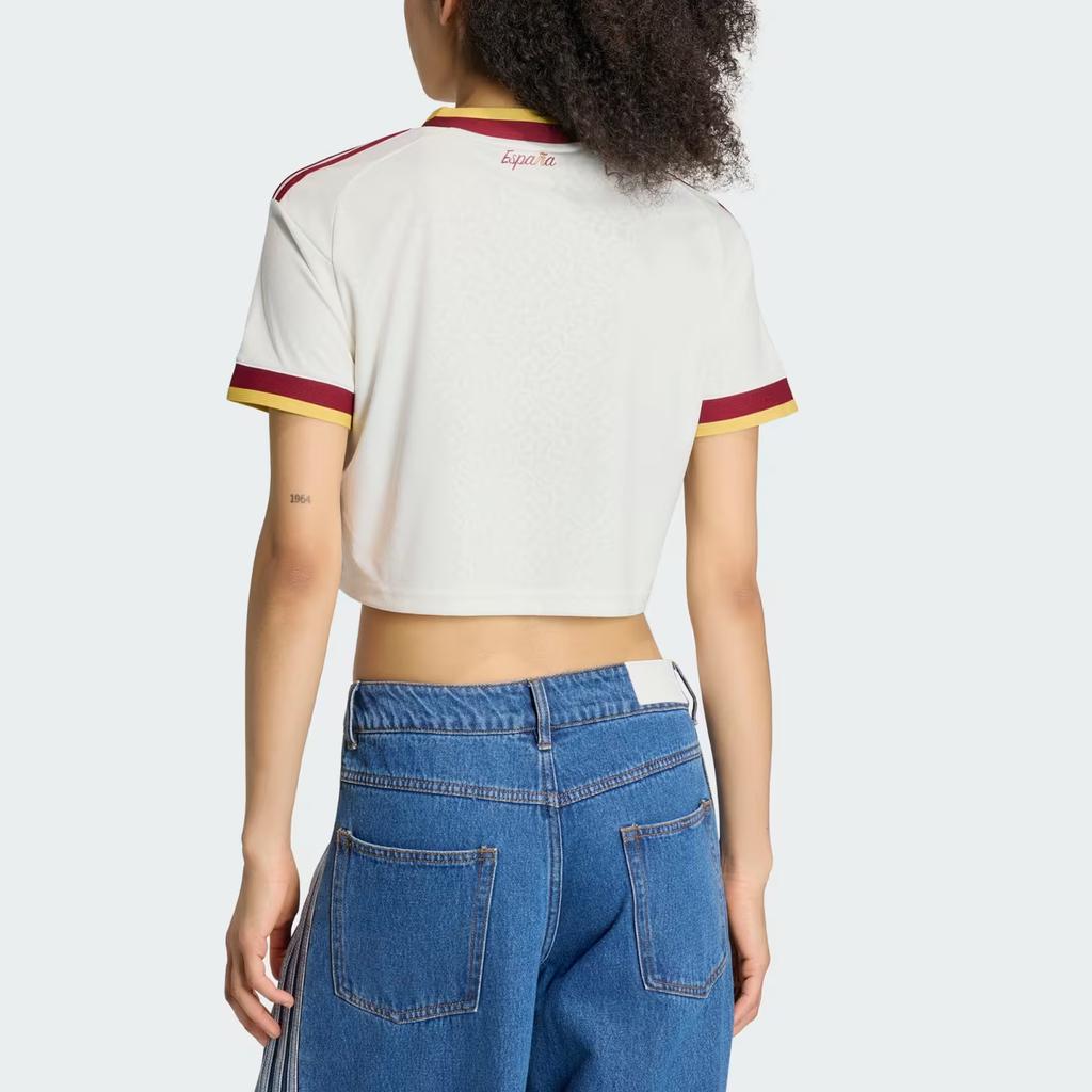 adidas Originals Climacool Spagna 26 Trasferta Manica Corta Girocollo Traspirante a Strisce Maglia da Calcio Maglia Donna KE8078