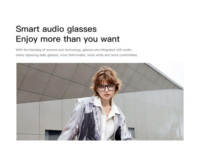 Black Tech AI Bluetooth Smart Sunglasses: Music & Call Translation Glasses M01