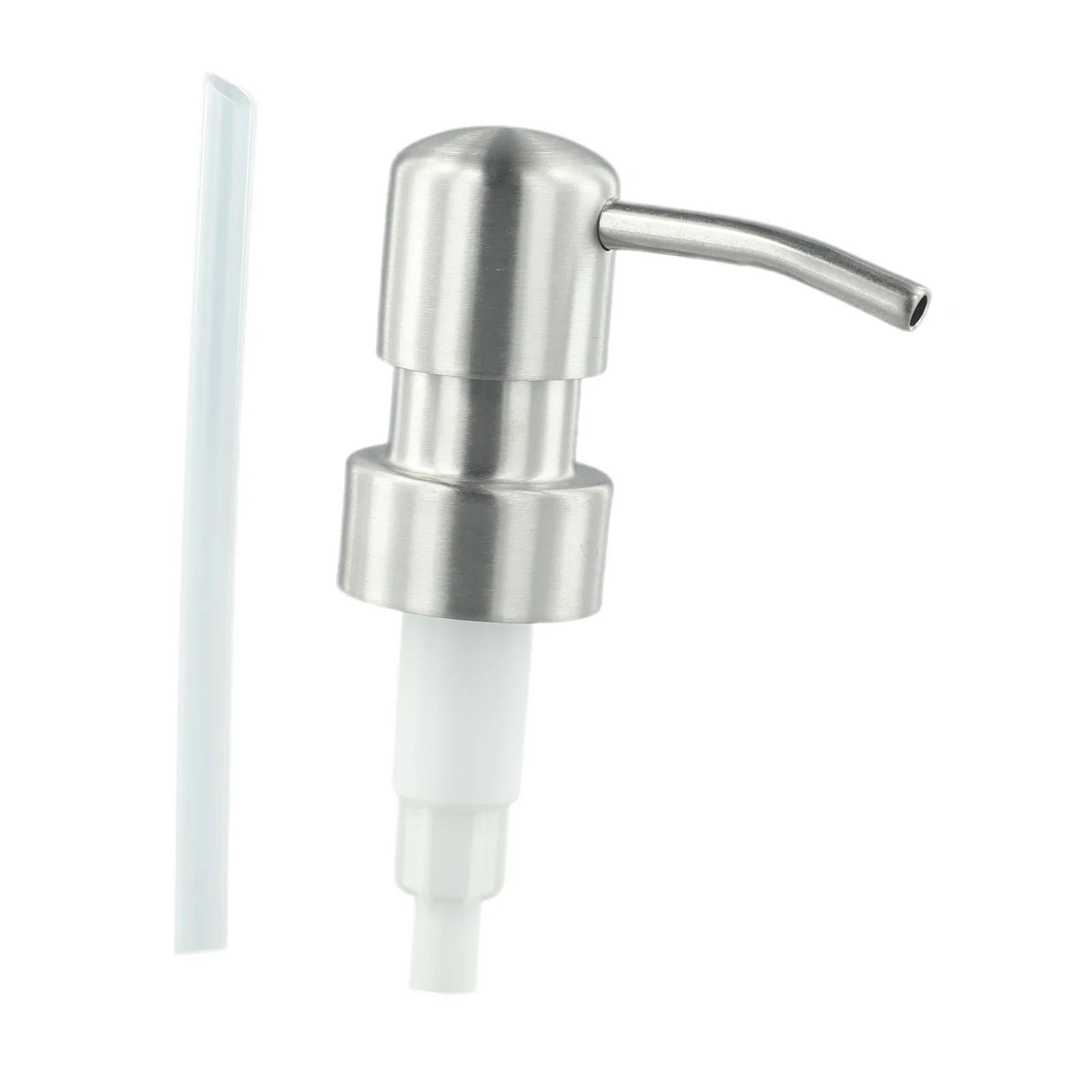 

Stainless Steel Hand Liquid Soap Pump Lotion Dispenser Head Push Type For Bathroom Kitchen Foam Soap Shampoo Pump Tube Accessory