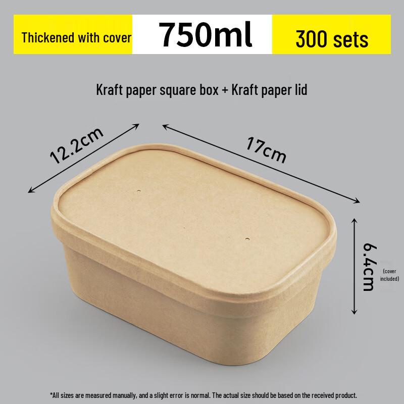 Shixun Kraft Paper Eco-Friendly Salad Bowl with Lid