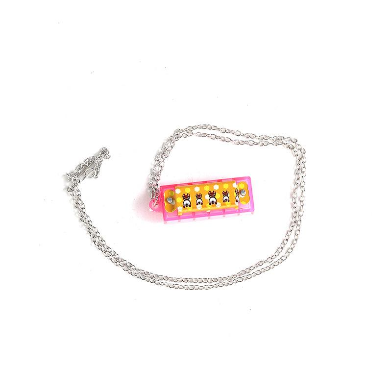 10/20Pcs Cartoon Mini Harmonica With Necklace Musical Toys For Kids Birthday Party Favors Pinata Fillers Boy Girl Christmas Gift
