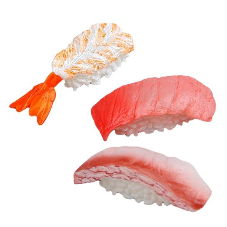 Simulated Shrimp Sweet Salmon Sushi Magnetic Refrigerator Decoration Accessory
