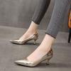 Spring and Autumn With Medium Heels Women's Shoes Sexy Pointed Toe Stilito Ladies Pumps Comfortable Elegant Lastest Shoe On Sale
