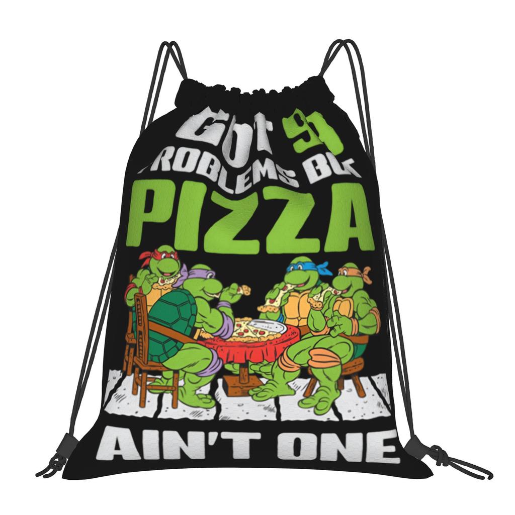 Custom Ninjas Turtles Drawstring Backpack Sports Gym Bag for Men Women Superhero Training Sackpack