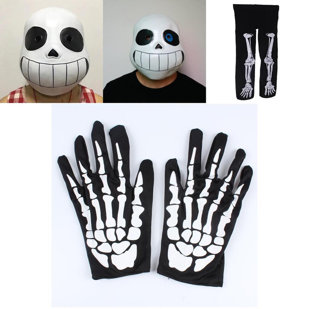 Stilvolles Spiel Undertale Sans Cosplay Kostüm Hoodie Set mit Handschuhen und Strümpfen
