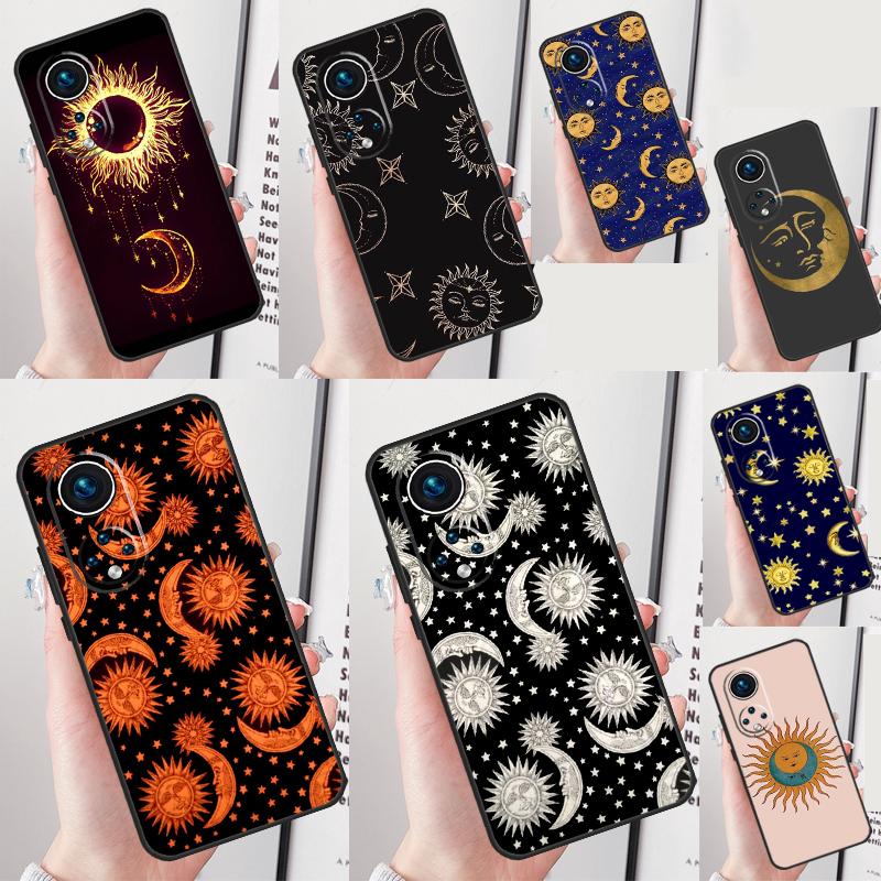 Vintage Moon and Sun Stars Case For Honor Magic 7 Lite 5 6 Pro Honor 200 50 70 90 Lite X8b X9a X8a X8 X9 X9c X9b Cover