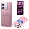 For Xiaomi Poco M7 Pro 5G Case Dual Card Slots PU Leather+Hard PC Phone Cover