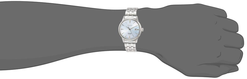 Seiko Watch SARY161 Presage Mechanical Automatic Watch Manual with Cocktail Image and Silver Men's (with Winding) (Skydiving) See-Through Back,