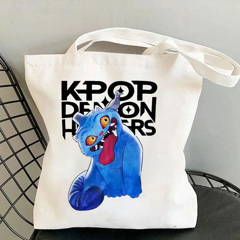 KPop Dämonenjäger Cartoon Peripherie Canvas Tasche Große Kapazität Lässige Umhängetasche