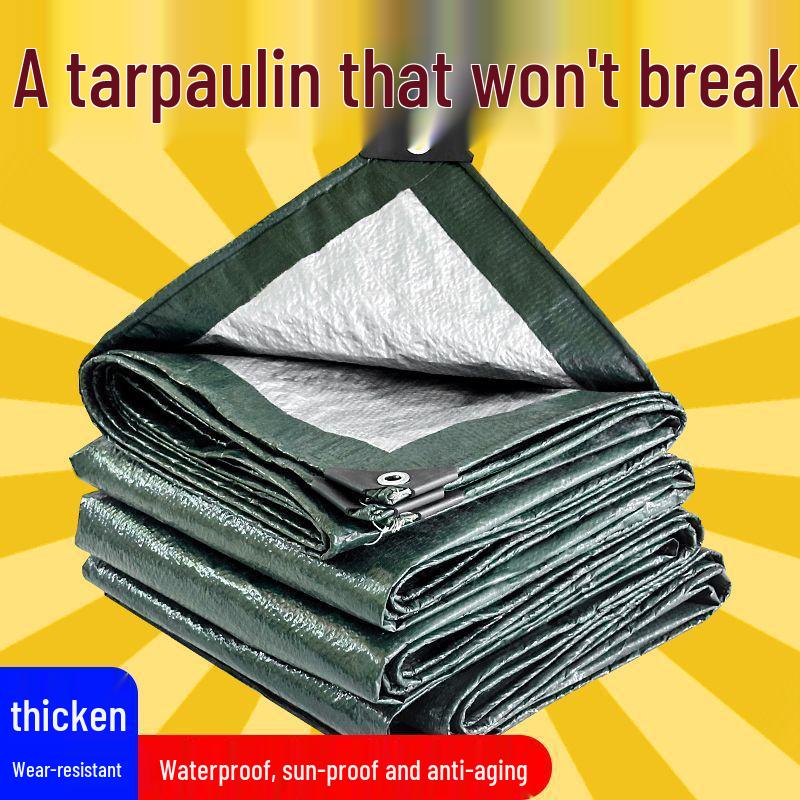 Waterproof & Sunproof Thickened Tarpaulin: Rainproof Cloth for Trucks, Tents, Sunshades, Outdoor Awnings, Balconies.