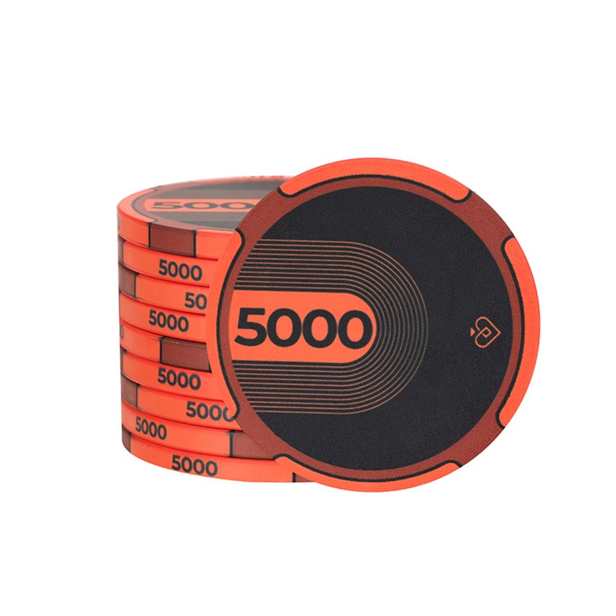 10 buc 40mm Texas Hold'em Jetoane de Poker Ceramice, Profesionale cu Valoare Nominală, Jetoane Monede Poker Joc de Masă Jocuri de Masă 10PCS  5000