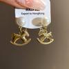 Fashion Jewelry Cartoon Horse Earrings Chinese Horse New Year Drop Earrings  New Year Gift