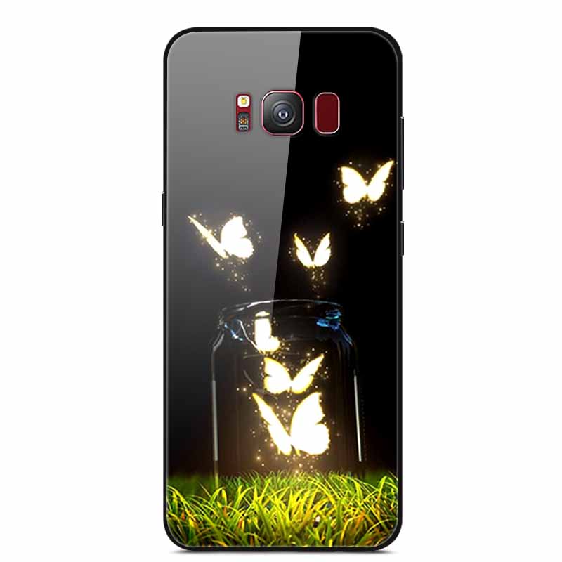 Glass Back Cover For Samsung Galaxy S8 Plus Case S 8 Plus Hard Tempered Glass Case For Samsung S8 Plus Phone Case Soft Bumper