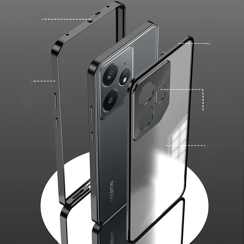 For Magsafe Magnetic Translucent Matte Case For Realme NEO 7 GT 7 Pro Metal Camera Lens Protection Back Cover For OPPO Realme GT 7 Pro