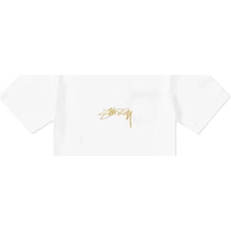 Stussy Embroidered Logo Short Sleeve American Vintage T-Shirt Unisex Tops White 1904268-02