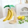 Wooden Banana Rack Hanging Kitchen Rack Simulated Leaf Decorative Fruit Vertical Storage Rack with Hook Kitchen Decoration 2