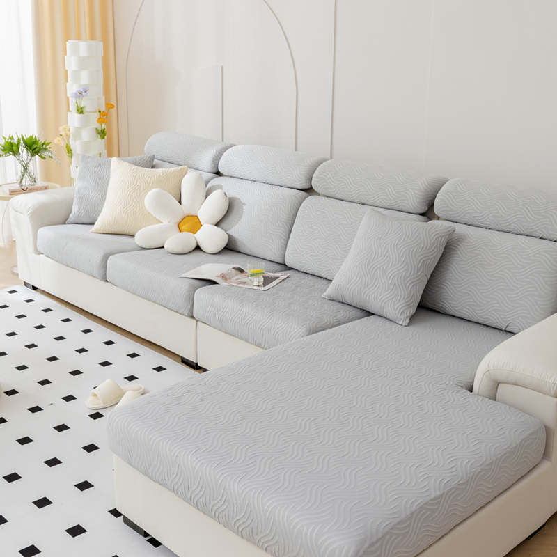 Summer Ice Silk Waterproof Sofa Cover Non-Slip Cool Feeling Couch Cushion Slipcovers Anti-Slip Stretch Chaise Lounge Covers