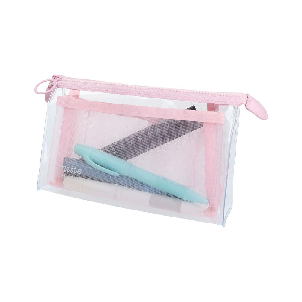 Stationery Clear Peach S2337029 Sun-Star Pouch, Mesh, Gusset, Mitte, Soda,