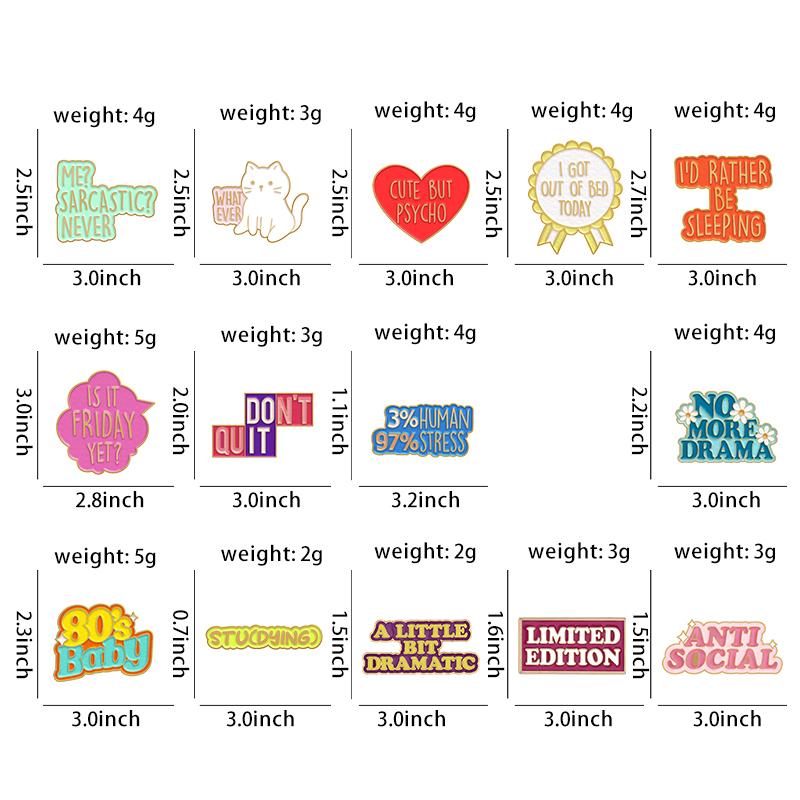 Is It Friday Yet Enamel Pins Me? Sarcastic? Never 80s Baby Drama Brooches Lapel Badges Funny Quetes Jewelry Gift for Friends