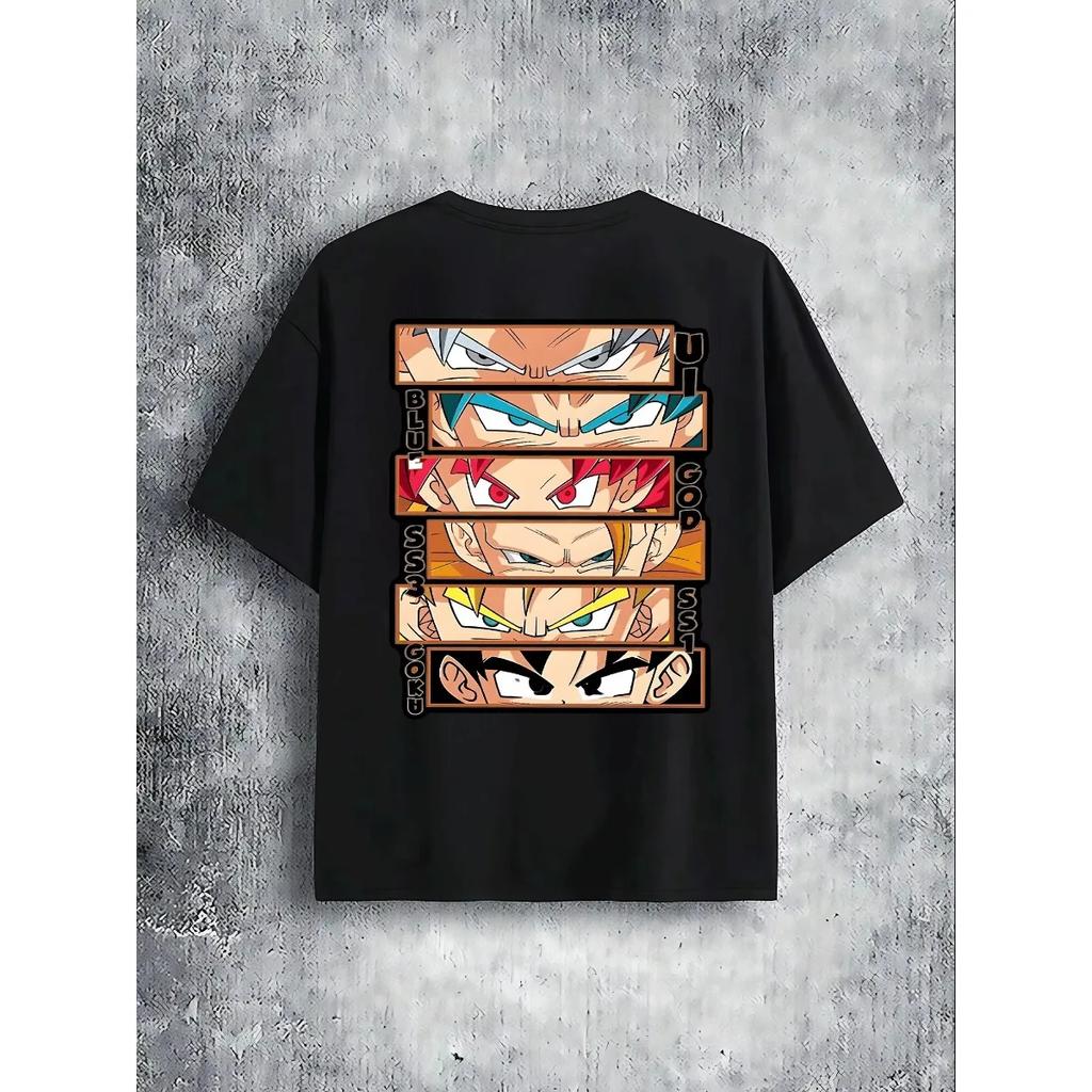 Dragon Ball Goku Trend Explosion Mens Summer Oversized T Shirt Anime Printed Casual Cotton Streetwear Trendy Graphic Tee Tops