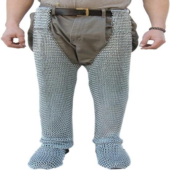 Medieval Battle Ready Chausses Chain Mail Leggings