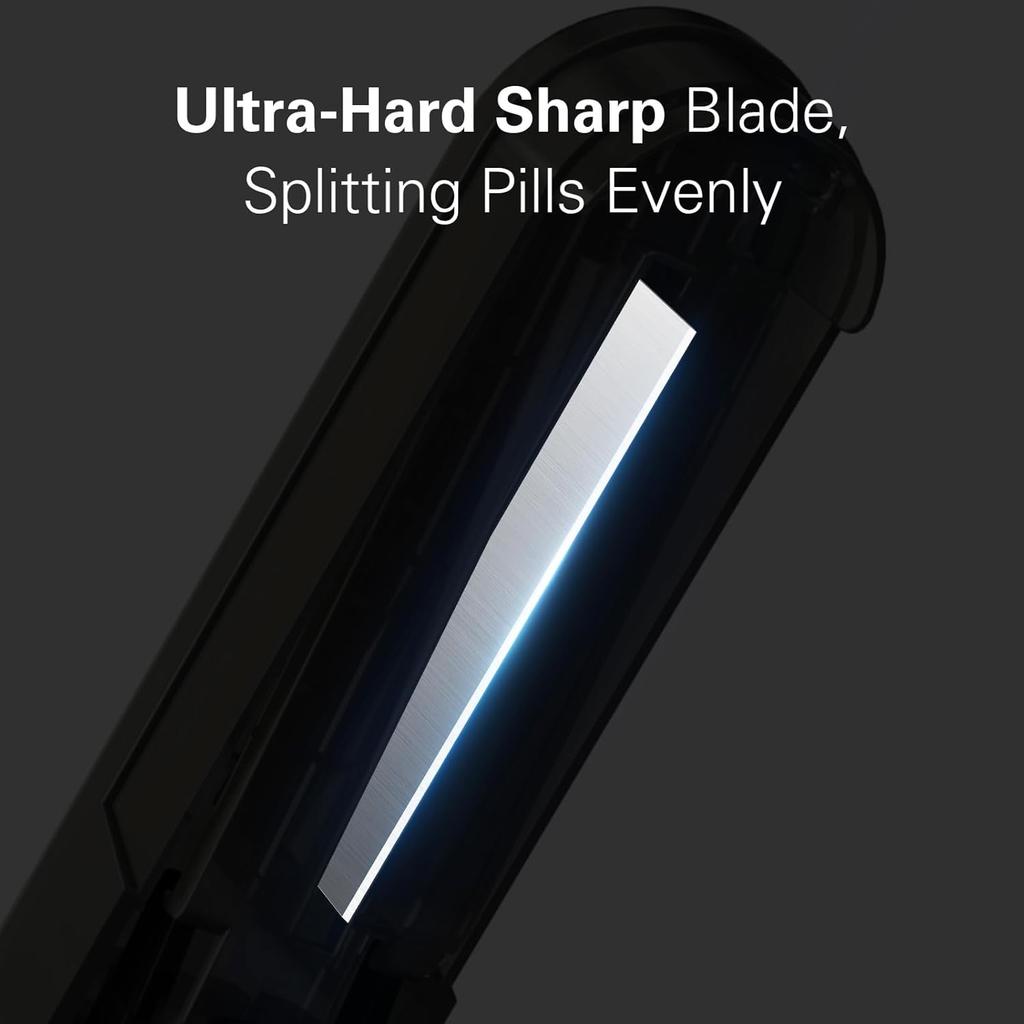 Pill Cutter Splitter for Small and Tiny Pills, Pill Cutter for Cutting Multiple Pills At a Time In Half, with Hidden Sharp Stainless Steel Blade