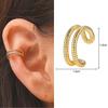17KM 1PC Geometric Gold Clip Earrings Cuff Earrings For Women Girls Vintage Ear Cuff Star Without Piercing Clip On Ear Jewerly