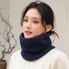 Solid Color Thick Ring Scarf Fashion Winter Warm Knitted Women Men Outdoor Full Mask Scarves Muffler Neckerchief