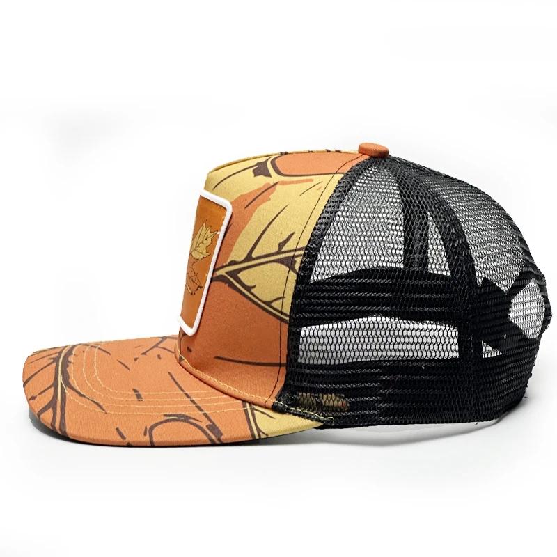Fashion Hip Hop Maple Leaf Baseball Cap Outdoor Sport Snapback Hat for Women Unisex Breathable Caps Knight's Hat Trucker Hats
